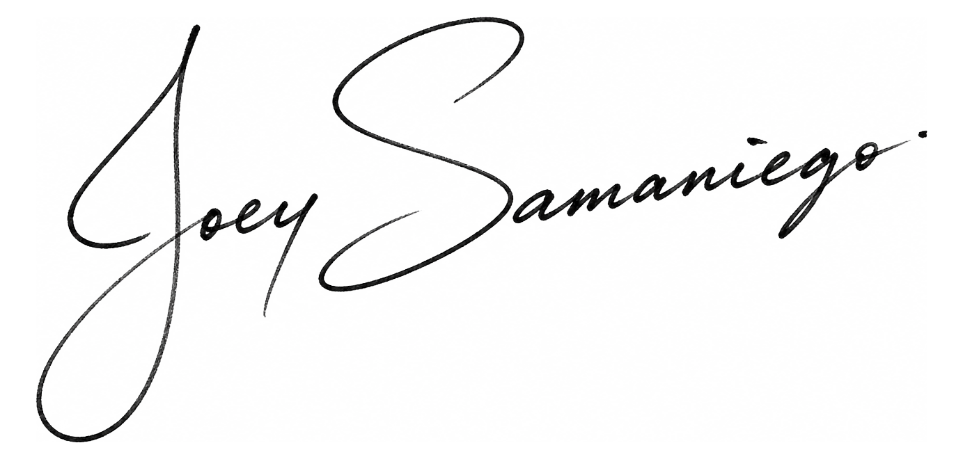 Joey Samaniego signature