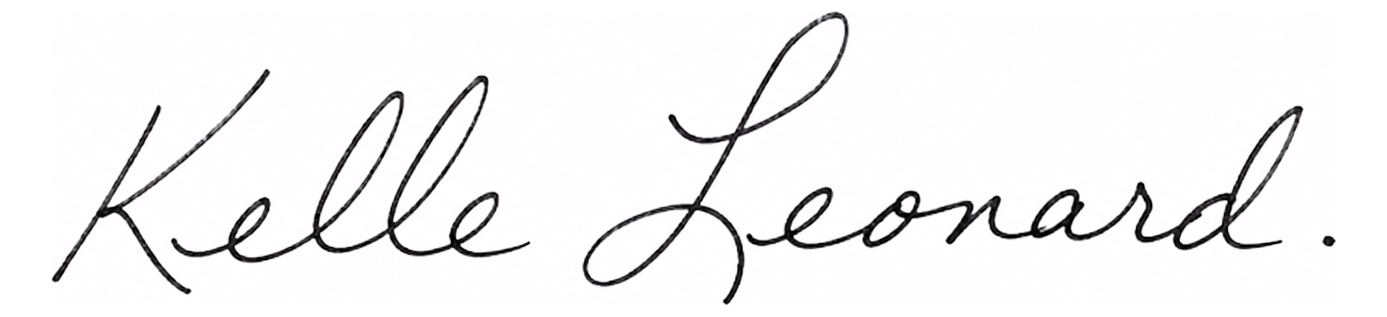 Kelle Leonard signature